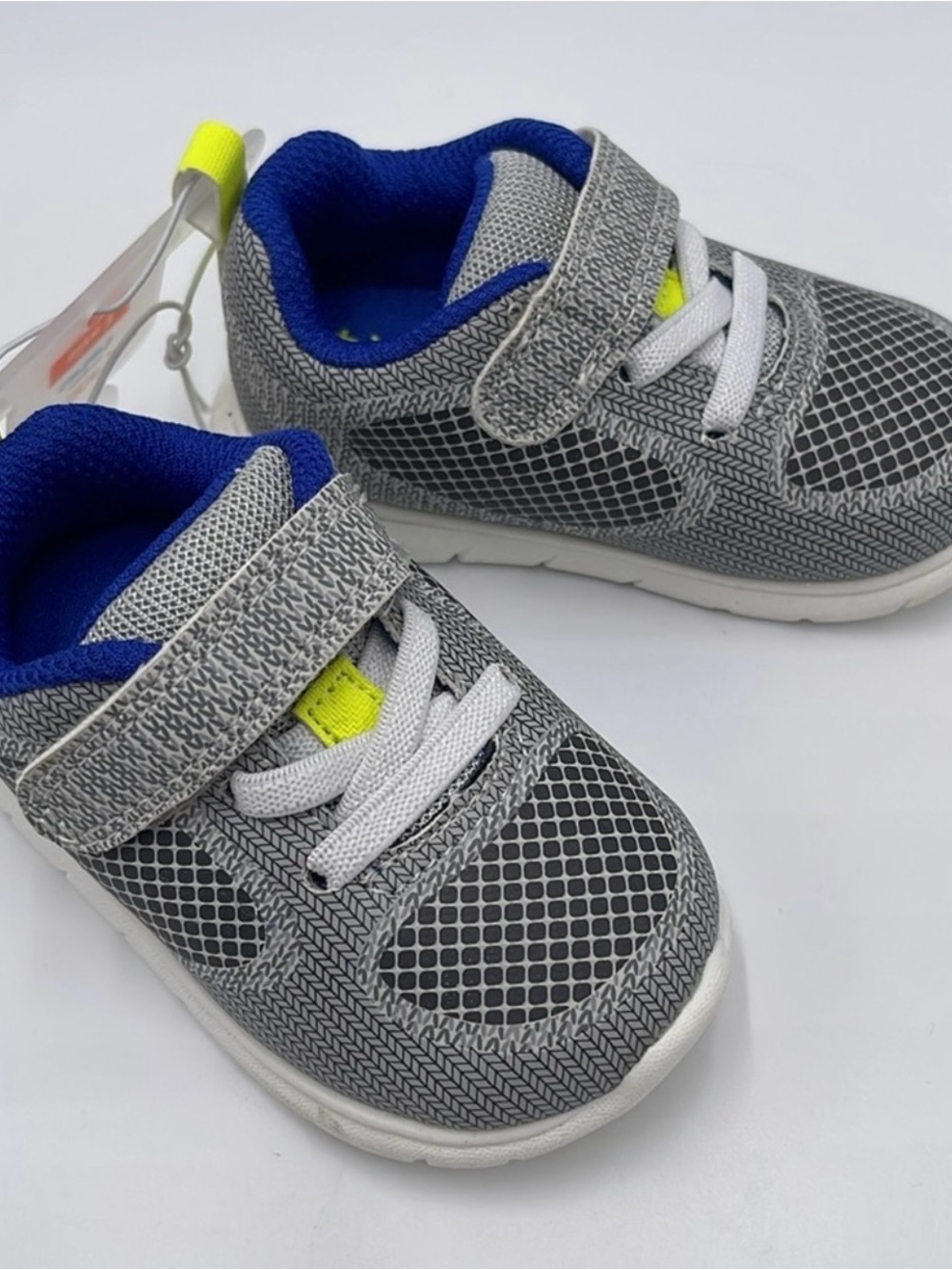 NWT Carter's Grey and Blue Kids Athletic Sneakers size 3 - Picture 4 of 9